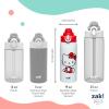 imageZak Designs Minecraft Sage Kids Water Bottle For School or Travel 19oz Stainless Steel Water Bottle With Straw Handle and LeakProof PopUp Spout Cover Steve Alex MobsHello Kitty Sage