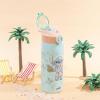 imageZak Designs Minecraft Sage Kids Water Bottle For School or Travel 19oz Stainless Steel Water Bottle With Straw Handle and LeakProof PopUp Spout Cover Steve Alex MobsStitch