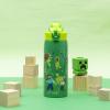 imageZak Designs Minecraft Sage Kids Water Bottle For School or Travel 19oz Stainless Steel Water Bottle With Straw Handle and LeakProof PopUp Spout Cover Steve Alex MobsMinecraft Steve  Alex  Mobs