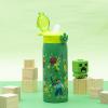 imageZak Designs Minecraft Sage Kids Water Bottle For School or Travel 19oz Stainless Steel Water Bottle With Straw Handle and LeakProof PopUp Spout Cover Steve Alex MobsMinecraft Steve  Alex  Mobs