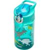 imageZak Designs Sage Minecraft Kids Water Bottle For School or Travel 16oz Durable Plastic Water Bottle With Straw Handle and LeakProof PopUp Spout Cover CreeperDinosaur