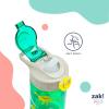 imageZak Designs Sage Minecraft Kids Water Bottle For School or Travel 16oz Durable Plastic Water Bottle With Straw Handle and LeakProof PopUp Spout Cover CreeperWinnie the Pooh  Friends