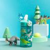 imageZak Designs Sage Minecraft Kids Water Bottle For School or Travel 16oz Durable Plastic Water Bottle With Straw Handle and LeakProof PopUp Spout Cover CreeperDinosaur
