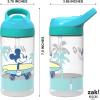 imageZak Designs Sonic the Hedgehog Atlantic Kids Water Bottle For School or Travel 16oz Durable Plastic Water Bottle With Straw Handle and LeakProof Spout Cover 2Pack Sonic Knuckles Tails AmyMickey Street Beach