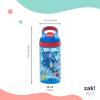 imageZak Designs Sonic the Hedgehog Atlantic Kids Water Bottle For School or Travel 16oz Durable Plastic Water Bottle With Straw Handle and LeakProof Spout Cover 2Pack Sonic Knuckles Tails AmySonic