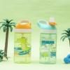 imageZak Designs Sonic the Hedgehog Atlantic Kids Water Bottle For School or Travel 16oz Durable Plastic Water Bottle With Straw Handle and LeakProof Spout Cover 2Pack Sonic Knuckles Tails AmySurf Boards and Palm Trees