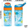 imageZak Designs Sonic the Hedgehog Atlantic Kids Water Bottle For School or Travel 16oz Durable Plastic Water Bottle With Straw Handle and LeakProof Spout Cover 2Pack Sonic Knuckles Tails AmyBlippi