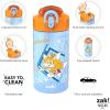 imageZak Designs Sonic the Hedgehog Sage Kids Water Bottle For School or Travel 16oz Durable Plastic Water Bottle With Straw Handle and LeakProof PopUp Spout Cover 2Pack Set Sonic ampamp ShadowSonic the Hedgehog