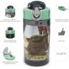 imageZak Designs Sonic the Hedgehog Sage Kids Water Bottle For School or Travel 16oz Durable Plastic Water Bottle With Straw Handle and LeakProof PopUp Spout Cover 2Pack Set Sonic ampamp ShadowBaby Yoda Bottle 2pk