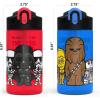 imageZak Designs Sonic the Hedgehog Sage Kids Water Bottle For School or Travel 16oz Durable Plastic Water Bottle With Straw Handle and LeakProof PopUp Spout Cover 2Pack Set Sonic ampamp ShadowDarth Vader Bottle 2pk