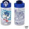 imageZak Designs Sonic the Hedgehog Sage Kids Water Bottle For School or Travel 16oz Durable Plastic Water Bottle With Straw Handle and LeakProof PopUp Spout Cover 2Pack Set Sonic ampamp ShadowSonic the Hedgehog