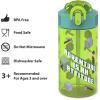 imageZak Designs Sonic the Hedgehog Sage Kids Water Bottle For School or Travel 16oz Durable Plastic Water Bottle With Straw Handle and LeakProof PopUp Spout Cover 2Pack Set Sonic ampamp ShadowMinecraft Bottle 2pk