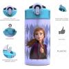 imageZak Designs Sonic the Hedgehog Sage Kids Water Bottle For School or Travel 16oz Durable Plastic Water Bottle With Straw Handle and LeakProof PopUp Spout Cover 2Pack Set Sonic ampamp ShadowElsa  Anna Frozen 2