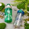 imageZak Designs Sonic the Hedgehog Sage Kids Water Bottle For School or Travel 16oz Durable Plastic Water Bottle With Straw Handle and LeakProof PopUp Spout Cover 2Pack Set Sonic ampamp ShadowJurassic World Green and Blue