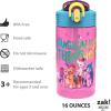 imageZak Designs Sonic the Hedgehog Sage Kids Water Bottle For School or Travel 16oz Durable Plastic Water Bottle With Straw Handle and LeakProof PopUp Spout Cover 2Pack Set Sonic ampamp ShadowMy Little Pony 2pk