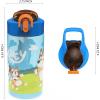 imageZak Designs Sonic the Hedgehog Sage Kids Water Bottle For School or Travel 16oz Durable Plastic Water Bottle With Straw Handle and LeakProof PopUp Spout Cover 2Pack Set Sonic ampamp ShadowBluey Bottle 2pk