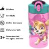 imageZak Designs Sonic the Hedgehog Sage Kids Water Bottle For School or Travel 16oz Durable Plastic Water Bottle With Straw Handle and LeakProof PopUp Spout Cover 2Pack Set Sonic ampamp ShadowPaw Patrol Skye Bottle 2pk