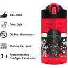 imageZak Designs Sonic the Hedgehog Sage Kids Water Bottle For School or Travel 16oz Durable Plastic Water Bottle With Straw Handle and LeakProof PopUp Spout Cover 2Pack Set Sonic ampamp ShadowDarth Vader Bottle 2pk