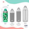 imageZak Designs Sonic the Hedgehog Sage Kids Water Bottle For School or Travel 16oz Durable Plastic Water Bottle With Straw Handle and LeakProof PopUp Spout Cover 2Pack Set Sonic ampamp ShadowJurassic World Green and Blue