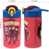 imageZak Designs Sonic the Hedgehog Sage Kids Water Bottle For School or Travel 16oz Durable Plastic Water Bottle With Straw Handle and LeakProof PopUp Spout Cover 2Pack Set Sonic ampamp ShadowSpidey and His Amazing Friends 2pk