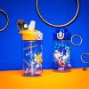 imageZak Designs Sonic the Hedgehog Sage Kids Water Bottle For School or Travel 16oz Durable Plastic Water Bottle With Straw Handle and LeakProof PopUp Spout Cover 2Pack Set Sonic ampamp ShadowSonic the Hedgehog