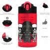imageZak Designs Sonic the Hedgehog Sage Kids Water Bottle For School or Travel 16oz Durable Plastic Water Bottle With Straw Handle and LeakProof PopUp Spout Cover 2Pack Set Sonic ampamp ShadowDarth Vader Bottle 2pk