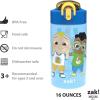 imageZak Designs Sonic the Hedgehog Sage Kids Water Bottle For School or Travel 16oz Durable Plastic Water Bottle With Straw Handle and LeakProof PopUp Spout Cover 2Pack Set Sonic ampamp ShadowCoComelon 2pk
