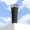 imageZak Designs Sutton Travel Tumbler for On the Go 30oz Stainless Steel with Vacuum Insulation Straw Spout Carry Handle for Cold Drinks Vanilla YellowEbony Black 30oz