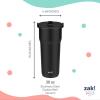 imageZak Designs Sutton Travel Tumbler for On the Go 30oz Stainless Steel with Vacuum Insulation Straw Spout Carry Handle for Cold Drinks Vanilla YellowEbony Black 30oz