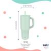 imageZak Designs Sutton Travel Tumbler for On the Go 30oz Stainless Steel with Vacuum Insulation Straw Spout Carry Handle for Cold Drinks Vanilla YellowIcicle Mint Green 40oz