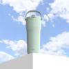 imageZak Designs Sutton Travel Tumbler for On the Go 30oz Stainless Steel with Vacuum Insulation Straw Spout Carry Handle for Cold Drinks Vanilla YellowIcicle Mint Green 30oz