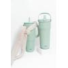 imageZak Designs Sutton Travel Tumbler for On the Go 30oz Stainless Steel with Vacuum Insulation Straw Spout Carry Handle for Cold Drinks Vanilla YellowIcicle Mint Green 30oz