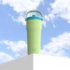 imageZak Designs Sutton Travel Tumbler for On the Go 30oz Stainless Steel with Vacuum Insulation Straw Spout Carry Handle for Cold Drinks Vanilla YellowKey Lime 30oz