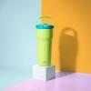imageZak Designs Sutton Travel Tumbler for On the Go 30oz Stainless Steel with Vacuum Insulation Straw Spout Carry Handle for Cold Drinks Vanilla YellowKey Lime 30oz
