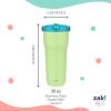 imageZak Designs Sutton Travel Tumbler for On the Go 30oz Stainless Steel with Vacuum Insulation Straw Spout Carry Handle for Cold Drinks Vanilla YellowKey Lime 30oz