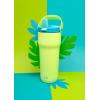 imageZak Designs Sutton Travel Tumbler for On the Go 30oz Stainless Steel with Vacuum Insulation Straw Spout Carry Handle for Cold Drinks Vanilla YellowKey Lime 30oz