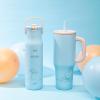 imageZak Designs Sutton Travel Tumbler for On the Go 30oz Stainless Steel with Vacuum Insulation Straw Spout Carry Handle for Cold Drinks Vanilla YellowLilo and Stitch