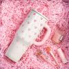imageZak Designs Sutton Travel Tumbler for On the Go 30oz Stainless Steel with Vacuum Insulation Straw Spout Carry Handle for Cold Drinks Vanilla YellowMinnie Mouse