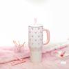 imageZak Designs Sutton Travel Tumbler for On the Go 30oz Stainless Steel with Vacuum Insulation Straw Spout Carry Handle for Cold Drinks Vanilla YellowMinnie Mouse