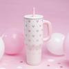 imageZak Designs Sutton Travel Tumbler for On the Go 30oz Stainless Steel with Vacuum Insulation Straw Spout Carry Handle for Cold Drinks Vanilla YellowMinnie Mouse