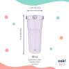 imageZak Designs Sutton Travel Tumbler for On the Go 30oz Stainless Steel with Vacuum Insulation Straw Spout Carry Handle for Cold Drinks Vanilla YellowSmoky Lilac Purple 30oz