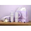 imageZak Designs Sutton Travel Tumbler for On the Go 30oz Stainless Steel with Vacuum Insulation Straw Spout Carry Handle for Cold Drinks Vanilla YellowSmoky Lilac Purple 30oz