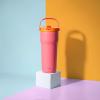 imageZak Designs Sutton Travel Tumbler for On the Go 30oz Stainless Steel with Vacuum Insulation Straw Spout Carry Handle for Cold Drinks Vanilla YellowSo Sweet Pink 30oz