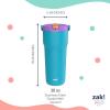 imageZak Designs Sutton Travel Tumbler for On the Go 30oz Stainless Steel with Vacuum Insulation Straw Spout Carry Handle for Cold Drinks Vanilla YellowTurquoise 30oz