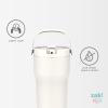 imageZak Designs Sutton Travel Tumbler for On the Go 30oz Stainless Steel with Vacuum Insulation Straw Spout Carry Handle for Cold Drinks Vanilla YellowVanilla 30oz