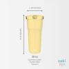 imageZak Designs Sutton Travel Tumbler for On the Go 30oz Stainless Steel with Vacuum Insulation Straw Spout Carry Handle for Cold Drinks Vanilla YellowVanilla 30oz