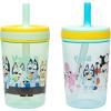 imageZak Designs Dr Seuss Kelso Toddler Cups For Travel or At Home 15oz 2Pack Durable Plastic Sippy Cups With LeakProof Design is Perfect for Kids One Fish Two Fish Red Fish Blue FishBluey  Friends