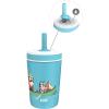 imageZak Designs Kelso Tumbler Toddler Cup For Travel or At Home 12oz Vacuum Insulated Stainless Steel Sippy Cup With LeakProof Design is Perfect For Kids Happy FruitBluey