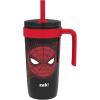 imageZak Designs Marvel Fairway Travel Tumbler for On the Go or At Home 18oz Stainless Steel with Vacuum Insulation Spillproof Silicone Straw and Carry Handle for Cold Drinks SpiderManSpiderman