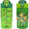 imageZak Designs Sonic the Hedgehog Sage Kids Water Bottle For School or Travel 16oz Durable Plastic Water Bottle With Straw Handle and LeakProof PopUp Spout Cover 2Pack Set Sonic ampamp ShadowTeenage Mutant Ninja Turtles